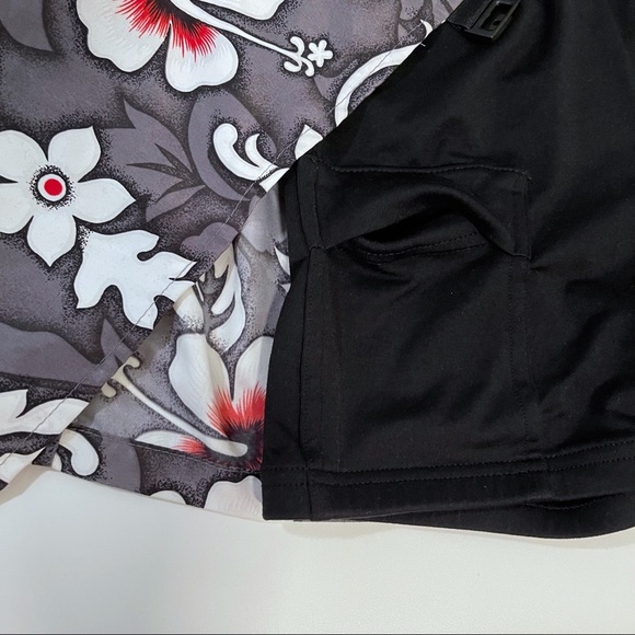 Terry Precision Cycling skort, gray floral print - Picture 3 of 11